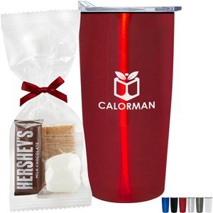 S'mores Kit & Straight Tumbler w/ Plastic Liner Gift Set