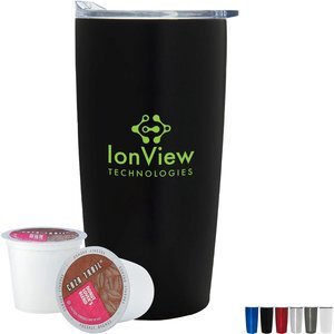 Coffee Pods & Straight Tumbler w/ Plastic Liner Gift Set