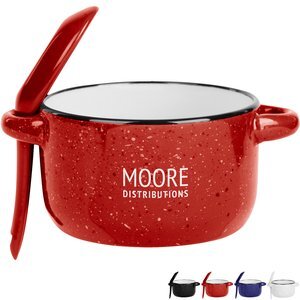 Campfire Ceramic Speckled Soup Mug w/ Spoon, 12oz.