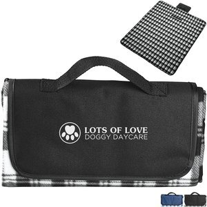Fold Up Fleece Picnic Blanket, 47" x 52"