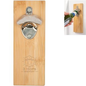 Bamboo Wall Mounted Bottle Opener