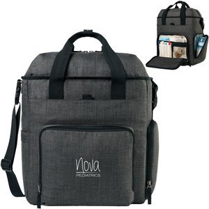 Reagan Heather Poly Diaper Bag Carryall Tote