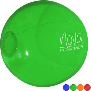 Translucent Bright Colors Beach Ball, 16"
