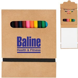 Twelve-Piece Colored Pencil Set w/ Paper