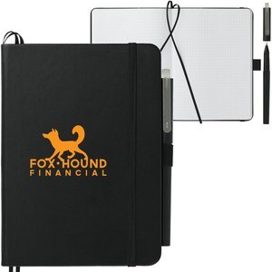 Bulleting Bound Notebook w/ Pen, 5" x 7"