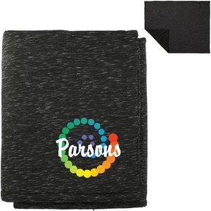 Heathered Sherpa Polyester Blanket, 50" x 60"