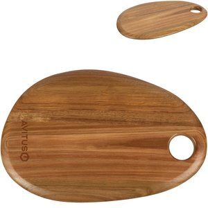 Pebble Shaped Acacia Wood Serving Board, 15" x 10"