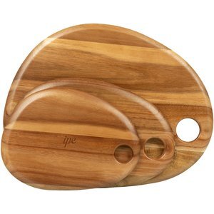 Set of 3 Pebble Shaped Acacia Wood Serving Boards