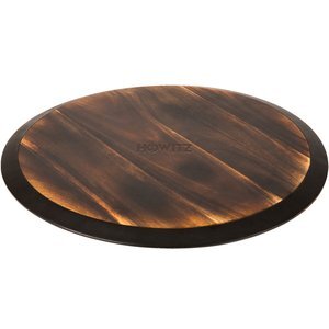 Lazy Susan Fired Acacia Wood Serving Tray