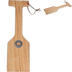 Hardwood BBQ Grill Scraper w/ Bottle Opener