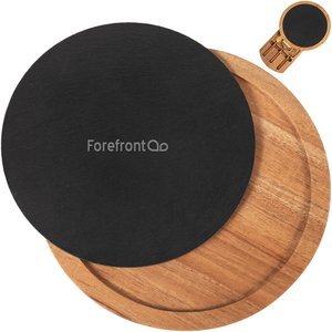 Insignia Acacia & Slate Serving Board w/ Cheese Tools