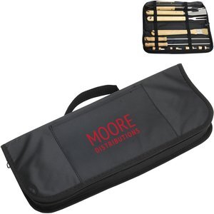 Redwood 10-Piece Stainless Steel BBQ Set w/ Carrying Bag