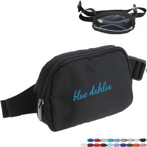 Trendy Fanny Pack Multi-Layer Waist Bag With Earphone Port