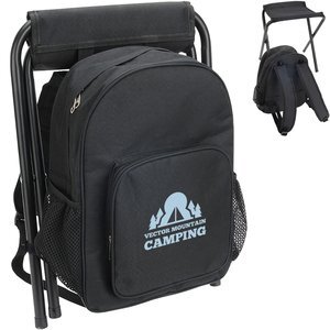 Fieldcrest Polyester Cooler Backpack w/ Folding Stool