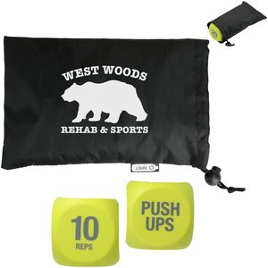 Two-Piece Exercise Dice Set w/ Pouch