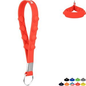 Silicone Fiddle Popper Key Chain