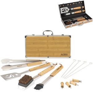 Cuisinart 13-Piece Wooden Handle Grilling Set 13-Pack Stainless Steel Tool  Set