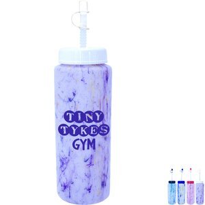 Confetti Sports Bottle w/ Flexible Straw, 32oz.