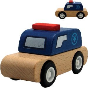 Wooden Toy Police Car