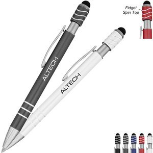 Spin Top Fidget Aluminum Pen w/ Stylus