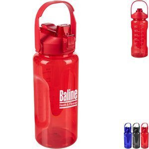 Motivational Translucent Water Bottle, 68oz.