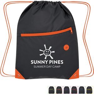 Color Pop Polyester Drawstring Bag