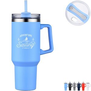 Genoa Vacuum Insulated Travel Mug w/ Straw, 40oz.