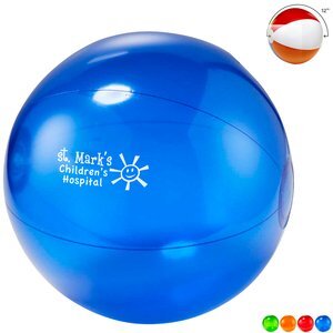 Translucent Bright Colors Beach Ball, 12"