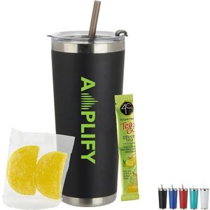 Sugar Free 4C® Tea 2 Go® Packet, Candy Lemon Slices & Tumbler w/ Straw Set