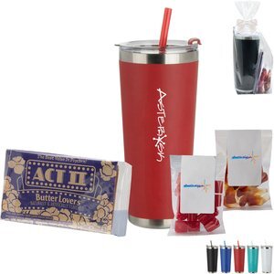 Popcorn, Candy & Tumbler w/ Straw Set