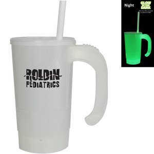Nite Glow Stackable Beer Stein w/ Straw & Lid, 20oz.