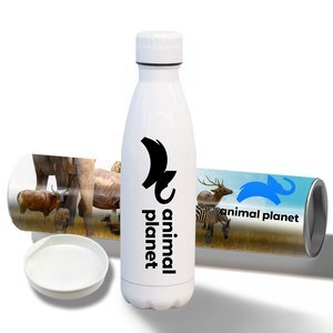 Antimicrobial Stainless Steel Cola with Shipping Tube 17 oz.