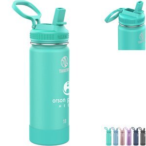 Takeya® Actives Straw Lid Stainless Steel Bottle, 18oz.