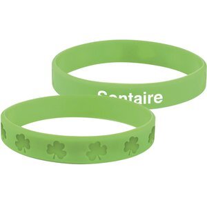 Shamrock Silicone Wristband Bracelet