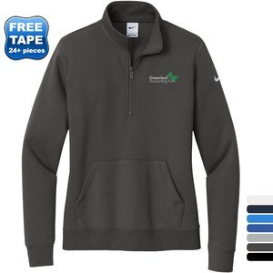 Nike® Club Fleece Tri-Blend Sleeve Swoosh Ladies' 1/2 Zip