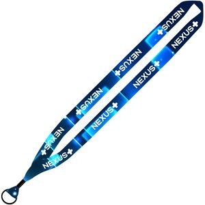 Dye-Sublimated Lanyard with Metal Crimp & Metal Split-Ring, 3/4"