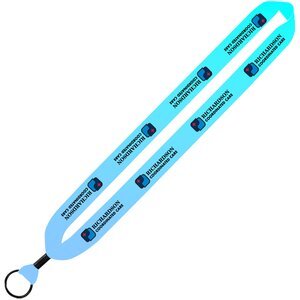 Dye-Sublimated Lanyard with Metal Crimp & Metal Split-Ring, 1"