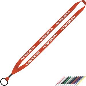 Polyester Lanyard with Metal Crimp & Split-Ring, 1/2"