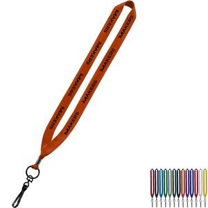 Polyester Lanyard with Metal Crimp & Swivel Snap Hook, 3/4"