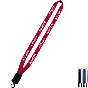 Polyester Lanyard with Plastic Snap Buckle Release, 5/8"
