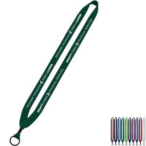 Cotton Lanyard with Metal Crimp & Split-Ring, 3/4"