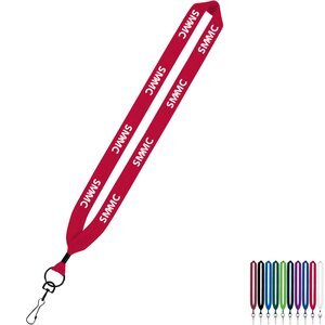 Cotton Lanyard with Metal Crimp & Metal Swivel Snap Hook, 1"