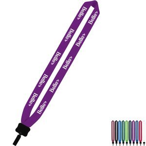 Cotton Lanyard with Plastic Clamshell & Bulldog Clip, 1"