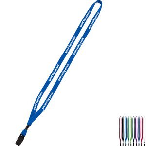 Cotton Lanyard with Metal Crimp & Bulldog Clip, 1/2"