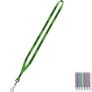Cotton Lanyard with Metal Crimp & Swivel Snap Hook, 1/2"