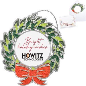 Glitter Wreath Die Cast Holiday Ornament