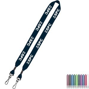 Cotton Double Swivel Hook Lanyard, 3/4"