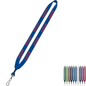 Cotton Lanyard with Metal Crimp & Swivel Snap Hook, 3/4"