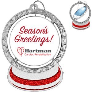Snow Globe Spinner Die Cast Holiday Ornament