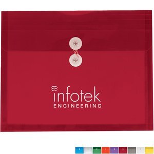 Translucent Poly Side Open Envelope w/ String-Tie Closure & Gusset